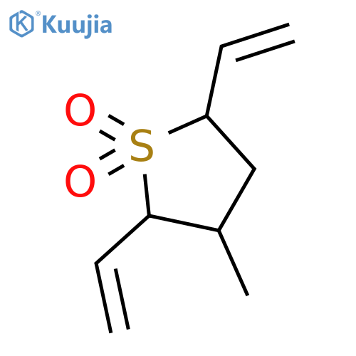 Thiophene, 2,5-diethenyltetrahydro-3-methyl-, 1,1-dioxide structure