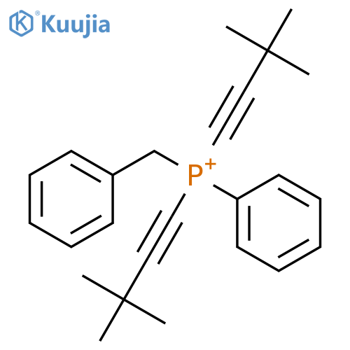 Phosphonium,bis(3,3-dimethyl-1-butyn-1-yl)phenyl(phenylmethyl)-, bromide (1:1) structure