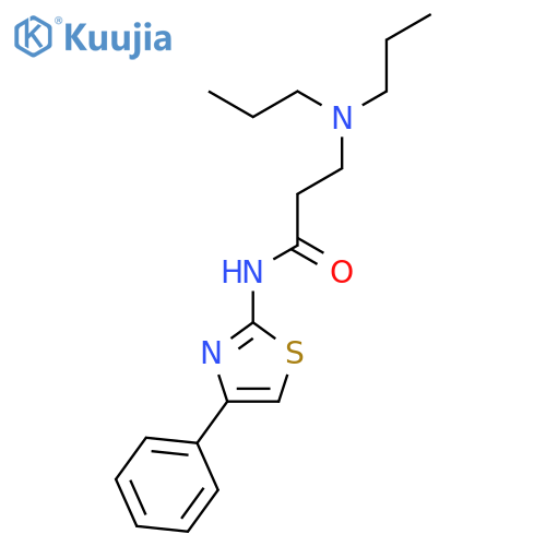 Propanamide, 3-(dipropylamino)-N-(4-phenyl-2-thiazolyl)- structure