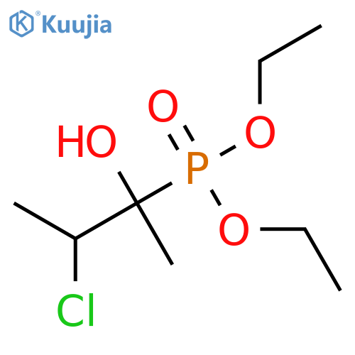 PHOSPHONIC ACID, (2-CHLORO-1-HYDROXY-1-METHYLPROPYL)-, DIETHYL ESTER structure