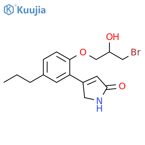 2H-Pyrrol-2-one,4-[2-(3-bromo-2-hydroxypropoxy)-5-propylphenyl]-1,5-dihydro- structure