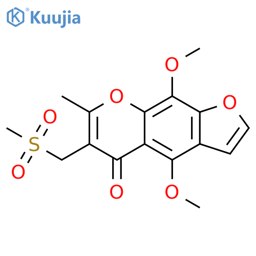 5H-Furo[3,2-g][1]benzopyran-5-one,4,9-dimethoxy-7-methyl-6-[(methylsulfonyl)methyl]- structure