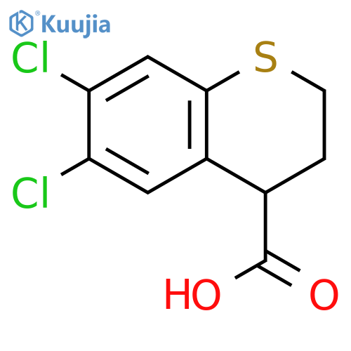 2H-1-Benzothiopyran-4-carboxylic acid, 6,7-dichloro-3,4-dihydro- structure