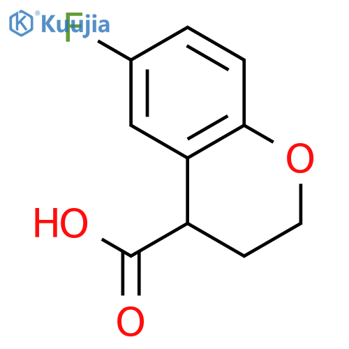 6-Fluoro-3,4-dihydro-2H-1-benzopyran-4-carboxylic acid structure