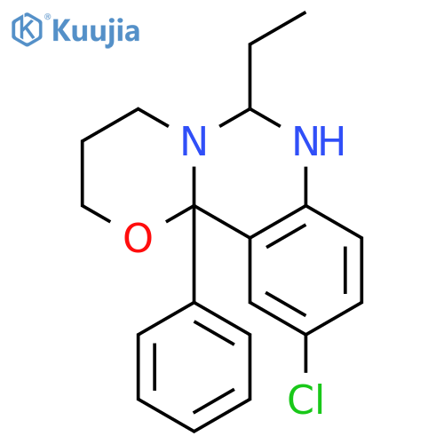 2H,6H-[1,3]Oxazino[3,2-c]quinazoline,10-chloro-6-ethyl-3,4-dihydro-11b-phenyl- structure