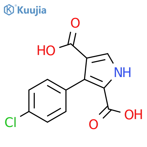 1H-Pyrrole-2,4-dicarboxylic acid, 3-(4-chlorophenyl)- structure