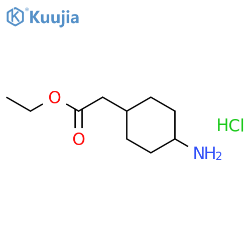 Ethyl (cis-4-aminocyclohexyl)acetate hydrochloride (1:1) structure