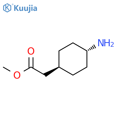 Cyclohexaneacetic acid, 4-amino-, methyl ester, trans- structure