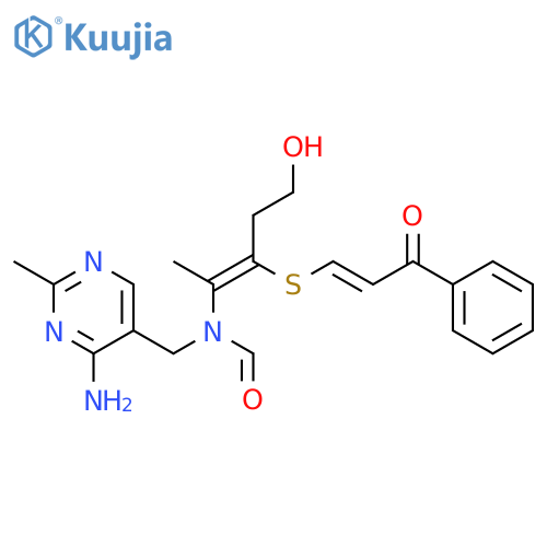 Formamide, N-((4-amino-2-methyl-5-pyrimidinyl)methyl)-N-(2-((2-benzoylvinyl)thio)-4-hydroxy-1-methyl-1-butenyl)- structure