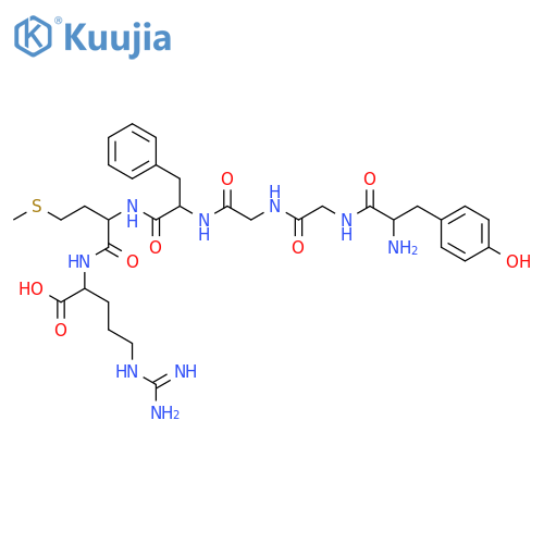 Met-Enkephalin-Arg acetate salt H-Tyr-Gly-Gly-Phe-Met-Arg-OH acetate salt structure