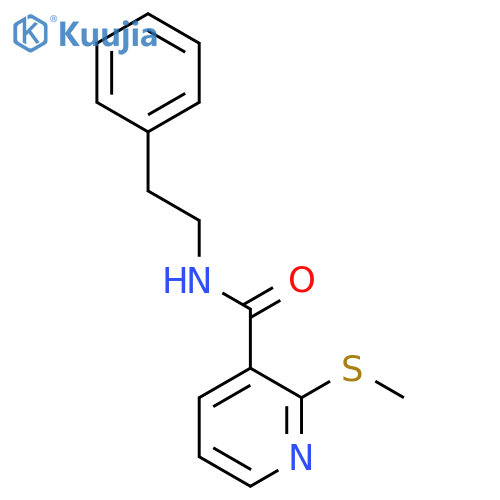 2-(methylsulfanyl)-N-(2-phenylethyl)pyridine-3-carboxamide structure