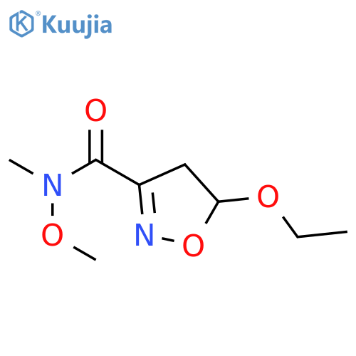 3-Isoxazolecarboxamide,5-ethoxy-4,5-dihydro-N-methoxy-N-methyl- structure