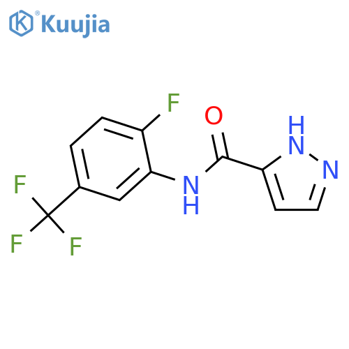 1H-PYRAZOLE-3-CARBOXAMIDE, N-[2-FLUORO-5-(TRIFLUOROMETHYL)PHENYL]- structure