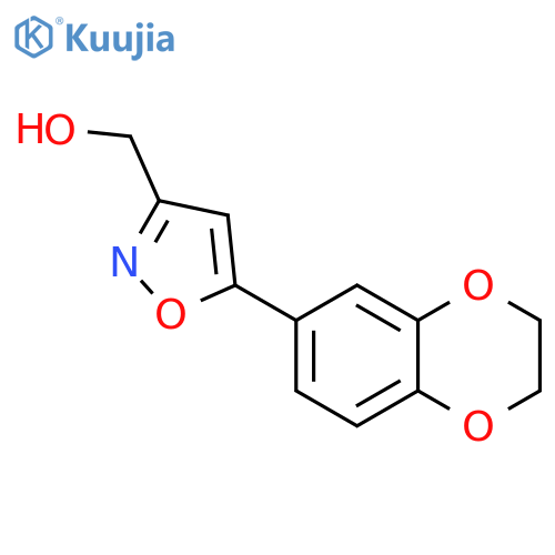 [5-(2,3-dihydro-1,4-benzodioxin-6-yl)-1,2-oxazol-3-yl]methanol structure