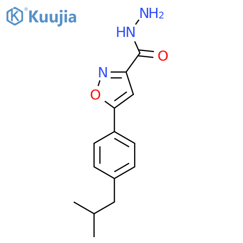 5-(4-Isobutylphenyl)isoxazole-3-carbohydrazide structure