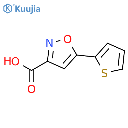 5-(thiophen-2-yl)-1,2-oxazole-3-carboxylic acid structure