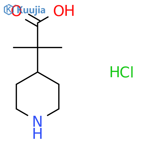 2-methyl-2-(4-piperidyl)propanoic acid;hydrochloride structure