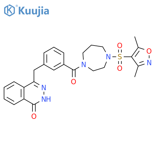 1H-1,4-Diazepine,1-[3-[(3,4-dihydro-4-oxo-1-phthalazinyl)methyl]benzoyl]-4-[(3,5-dimethyl-4-isoxazolyl)sulfonyl]hexahydro- structure