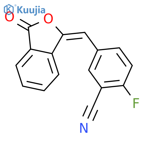 2-Fluoro-5-(3-oxo-1(3H)-isobenzofuranylidene)methyl-benzonitrile structure