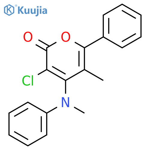 2H-Pyran-2-one,3-chloro-5-methyl-4-(methylphenylamino)-6-phenyl- structure