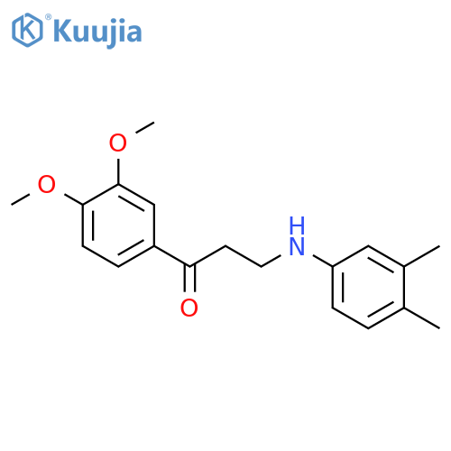 1-(3,4-DIMETHOXYPHENYL)-3-(3,4-DIMETHYLANILINO)-1-PROPANONE structure