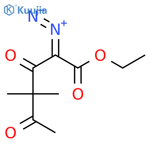 Hexanoic acid, 2-diazo-4,4-dimethyl-3,5-dioxo-, ethyl ester structure