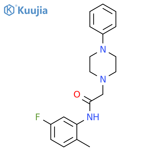 N-(5-FLUORO-2-METHYLPHENYL)-2-(4-PHENYLPIPERAZINO)ACETAMIDE structure