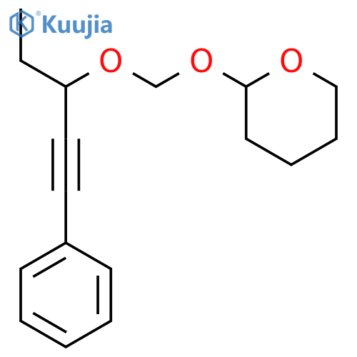 2H-Pyran, 2-[[(1-ethyl-3-phenyl-2-propynyl)oxy]methoxy]tetrahydro- structure