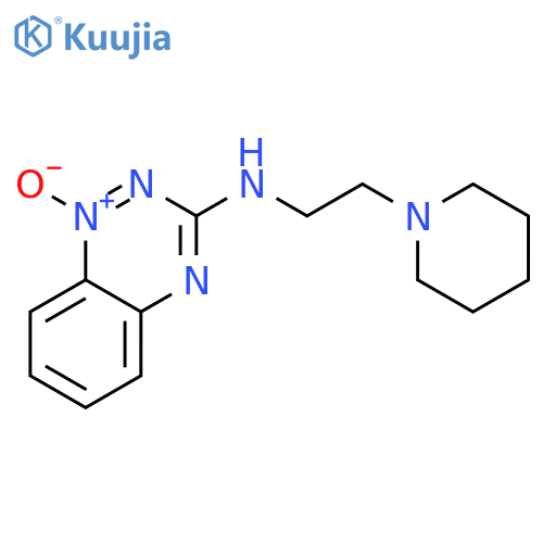 1,2,4-BENZOTRIAZIN-3-AMINE, N-[2-(1-PIPERIDINYL)ETHYL]-, 1-OXIDE structure