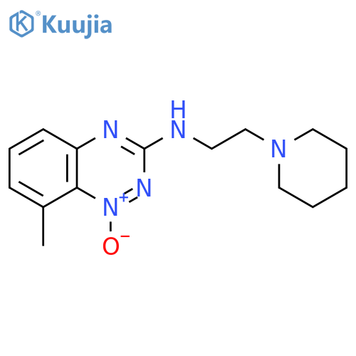 1,2,4-Benzotriazin-3-amine, 8-methyl-N-[2-(1-piperidinyl)ethyl]-, 1-oxide structure