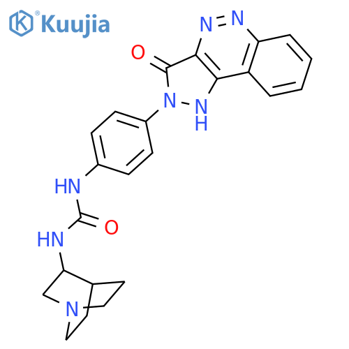 Urea,N-1-azabicyclo[2.2.2]oct-3-yl-N'-[4-(1,3-dihydro-3-oxo-2H-pyrazolo[4,3-c]cinnolin-2-yl)phenyl]- structure