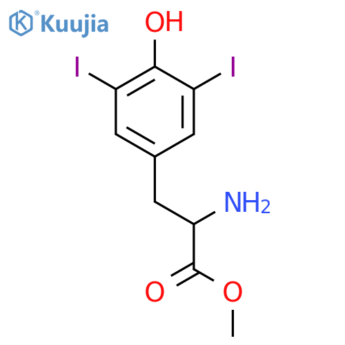 methyl (2S)-2-amino-3-(4-hydroxy-3,5-diiodophenyl)propanoate structure