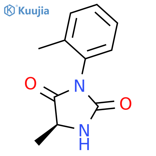 2,4-Imidazolidinedione, 5-methyl-3-(2-methylphenyl)-, (S)- structure