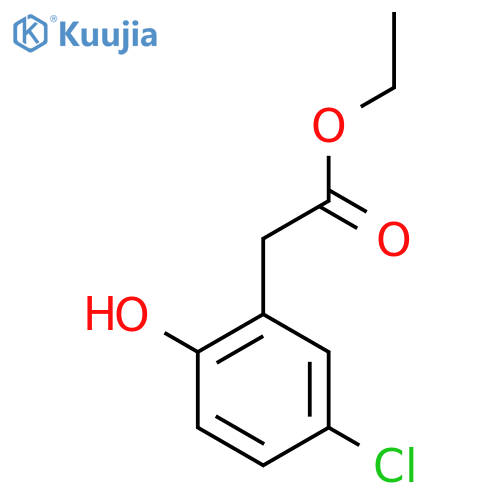 Benzeneacetic acid, 5-chloro-2-hydroxy-, ethyl ester structure