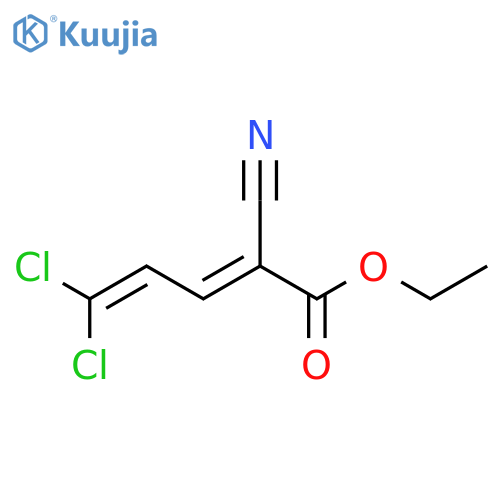 2,4-Pentadienoic acid, 5,5-dichloro-2-cyano-, ethyl ester structure