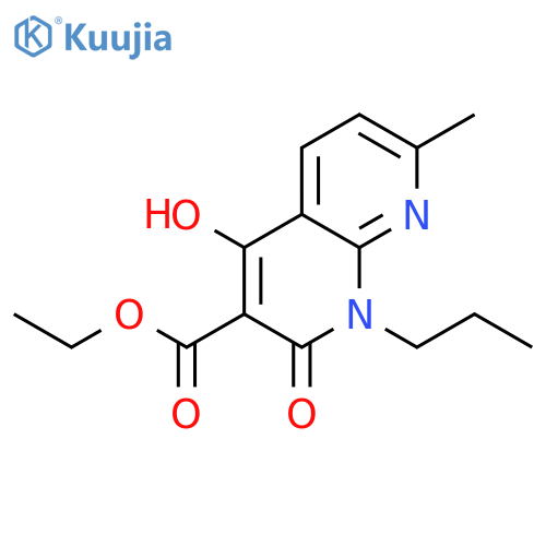 Ethyl 4-hydroxy-7-methyl-2-oxo-1-propyl-1,2-dihydro-1,8-naphthyridine-3-carboxylate structure