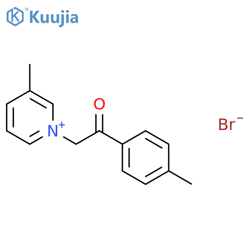 3-Methyl-1-(2-oxo-2-(p-tolyl)ethyl)pyridin-1-ium bromide structure