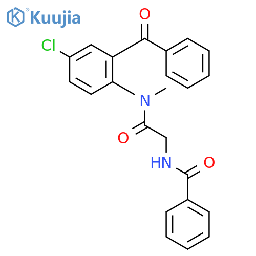 N-(2-{[4-chloro-2-(phenylcarbonyl)phenyl](methyl)amino}-2-oxoethyl)benzamide structure