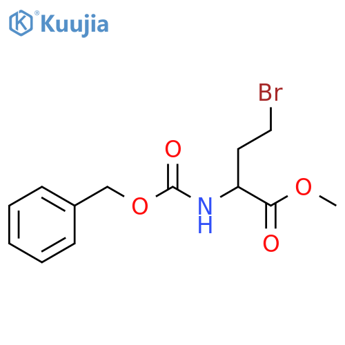 Butanoic acid, 4-bromo-2-[[(phenylmethoxy)carbonyl]amino]-, methylester structure