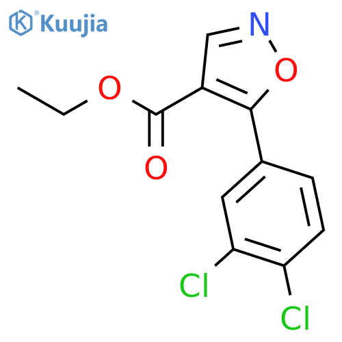 4-Isoxazolecarboxylic acid, 5-(3,4-dichlorophenyl)-, ethyl ester structure