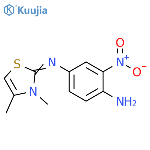 1,4-Benzenediamine, N4-(3,4-dimethyl-2(3H)-thiazolylidene)-2-nitro- structure