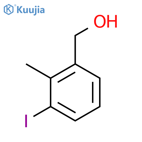 (3-iodo-2-methylphenyl)methanol structure