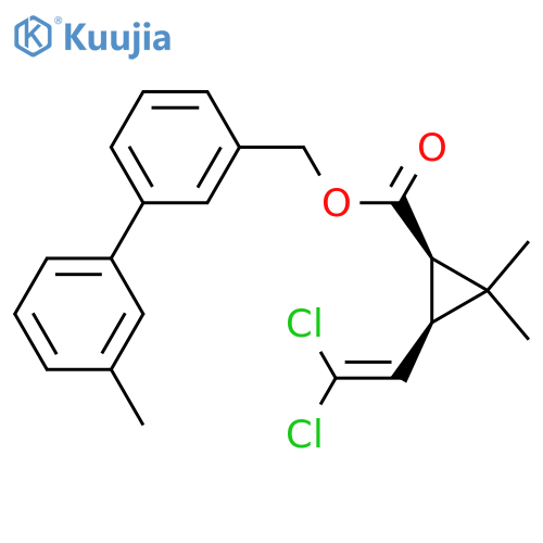 Cyclopropanecarboxylic acid, 3-(2,2-dichloroethenyl)-2,2-dimethyl-, (3'-methyl[1,1'-biphenyl]-3-yl)methyl ester, cis- (9CI) structure