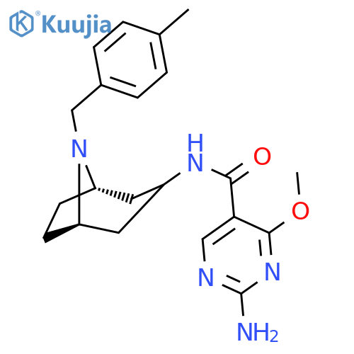 5-Pyrimidinecarboxamide,2-amino-4-methoxy-N-[8-[(4-methylphenyl)methyl]-8-azabicyclo[3.2.1]oct-3-yl]-,exo- (9CI) structure