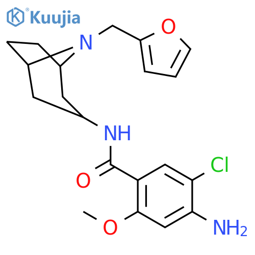 4-amino-5-chloro-N-[8-(furan-2-ylmethyl)-8-azabicyclo[3.2.1]oct-3-yl]-2-methoxybenzamide structure