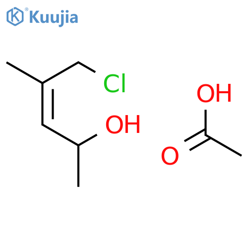 3-Penten-2-ol, 5-chloro-4-methyl-, acetate, (E)- structure