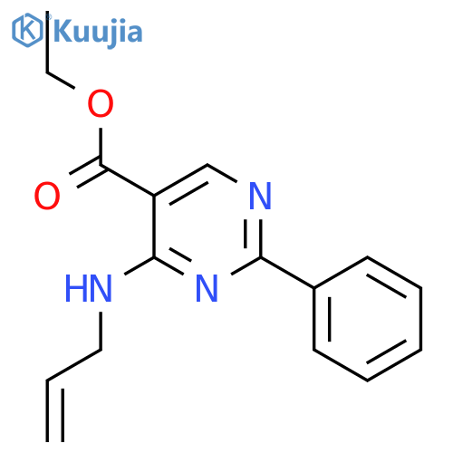 Ethyl 4-(allylamino)-2-phenyl-5-pyrimidinecarboxylate structure