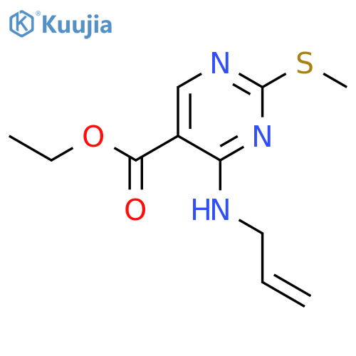 ethyl 2-(methylsulfanyl)-4-(prop-2-en-1-ylamino)pyrimidine-5-carboxylate structure