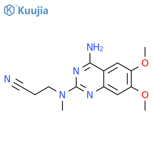 N-(4-Amino-6,7-dimethoxyquinazol-2-yl)-N-methyl-2-cyanoethylamine structure
