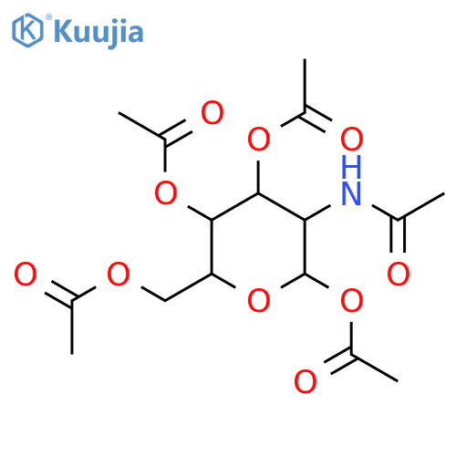[(2R,3R,4R,5R)-5-acetamido-3,4,6-triacetoxy-tetrahydropyran-2-yl]methyl acetate structure
